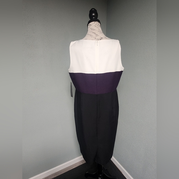 Black Label Black, Purple, and White Dress Size 12 - Picture 2 of 6